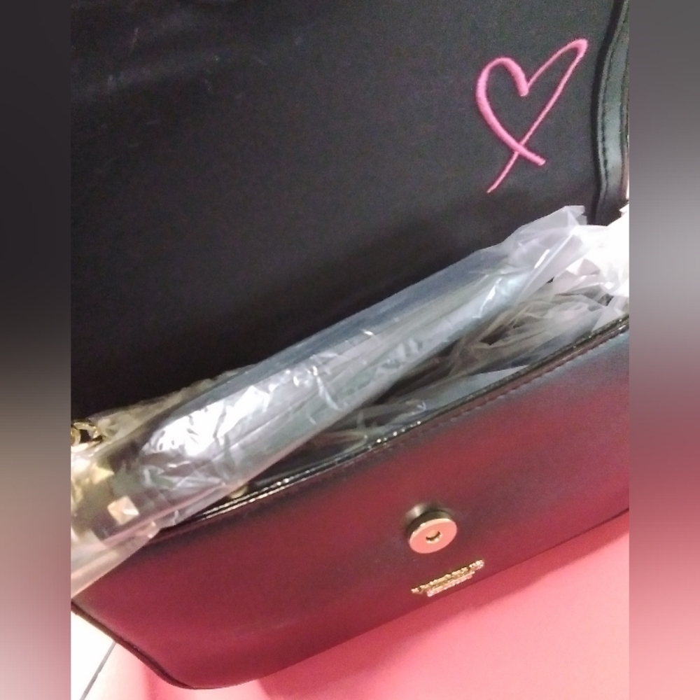 Victoria's secret Brand New!! (gold studded) Black, crossbody, or clutch. - Picture 8 of 8